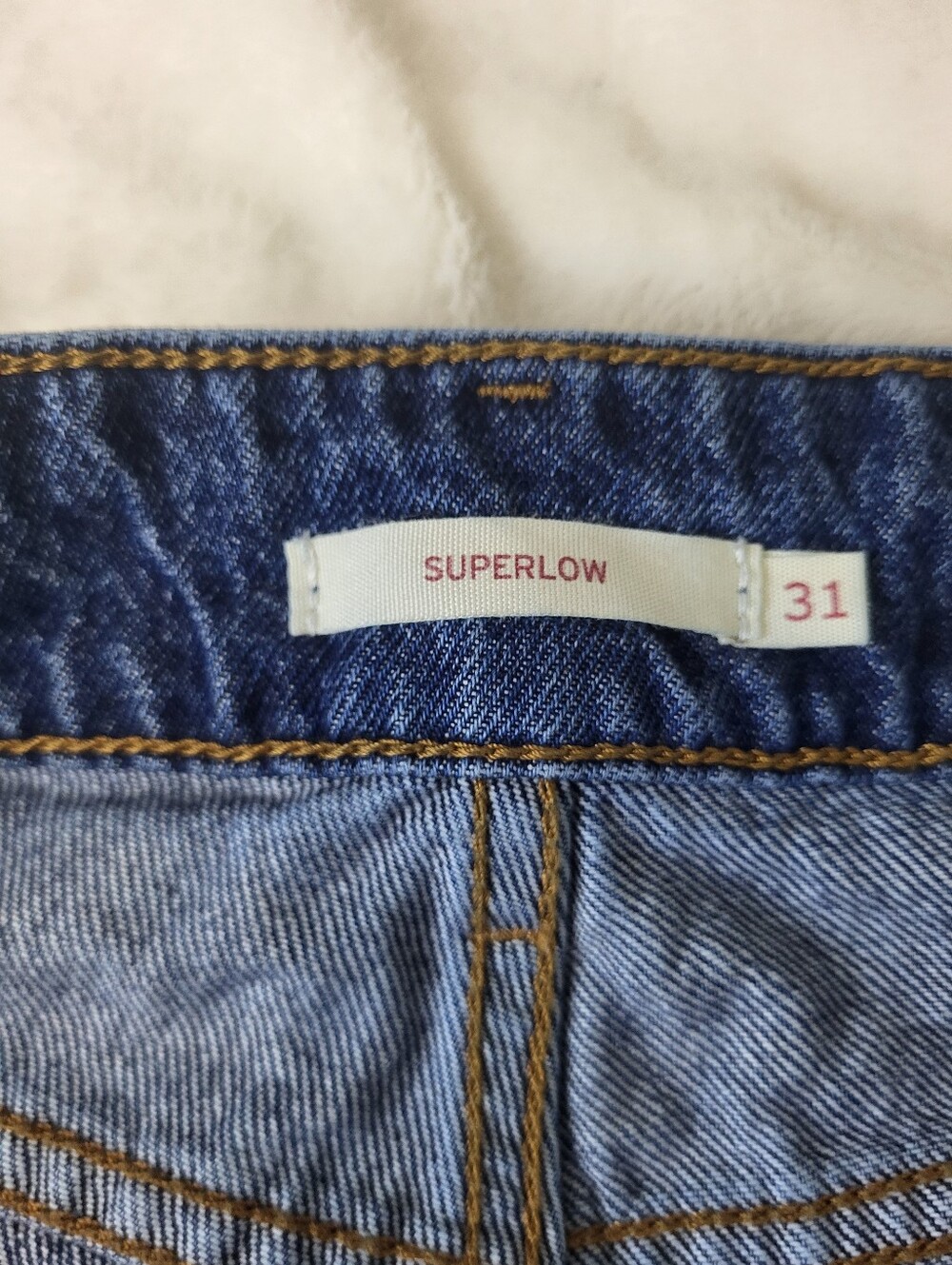 Levi's Superlow Wide Leg Blue Jeans. Ladies Size 31 - Picture 12 of 16